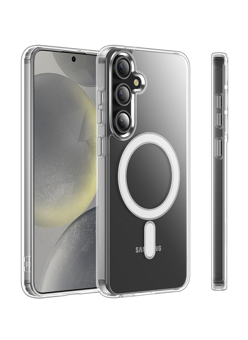 Case Magsafe compatible case for Samsung Galaxy S24 Plus - MagSafe PC & TPU Clear Phone Case raised edges to protect the camera cover for Galaxy S24 Plus (6.7" inch)  - Image 5