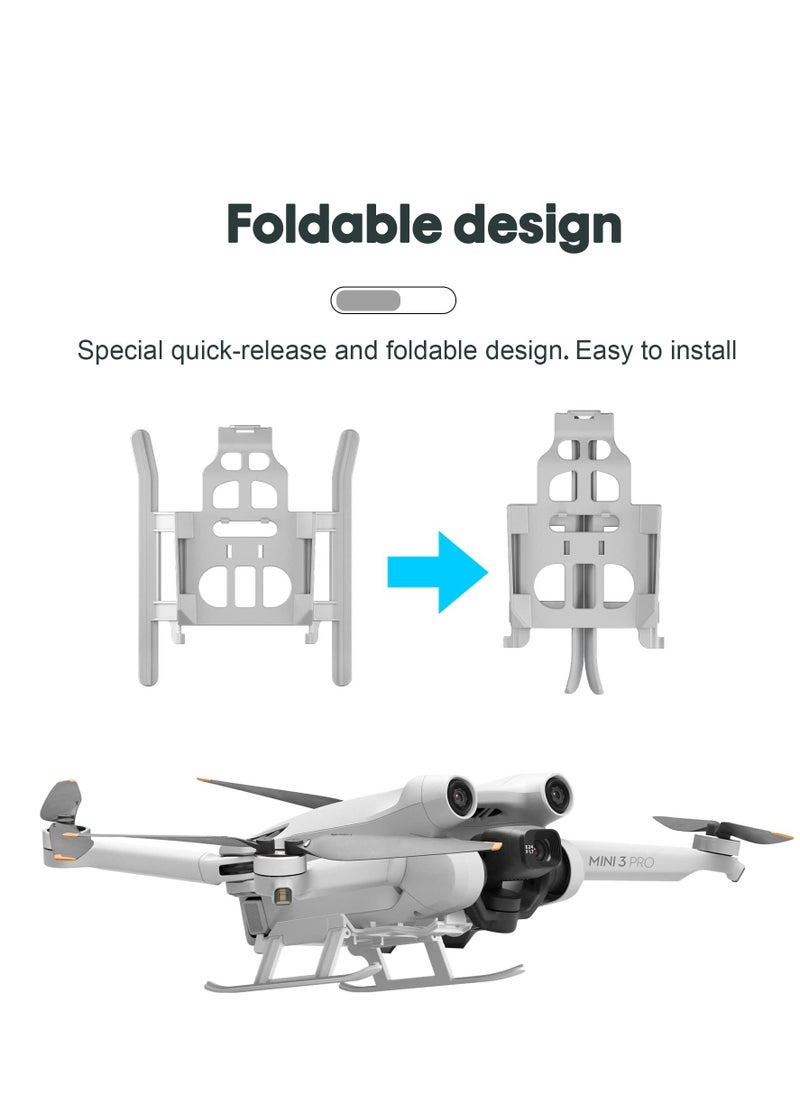 SYOSI - Suitable for DJI Mini 3 Pro Landing Gear Foldable Height Extension Legs Drop and Scratch Resistant and Protection Drone Accessories Tripod Head Drop Cushion Training Frame - Image 1