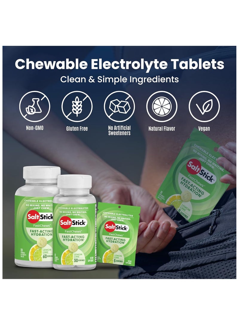 سولت ستك عصا الملح بالكهرباء سريعة المضغ بالليمون والجير، 60 قرصًا قابلاً للمضغ بالكهرباء - Image 2