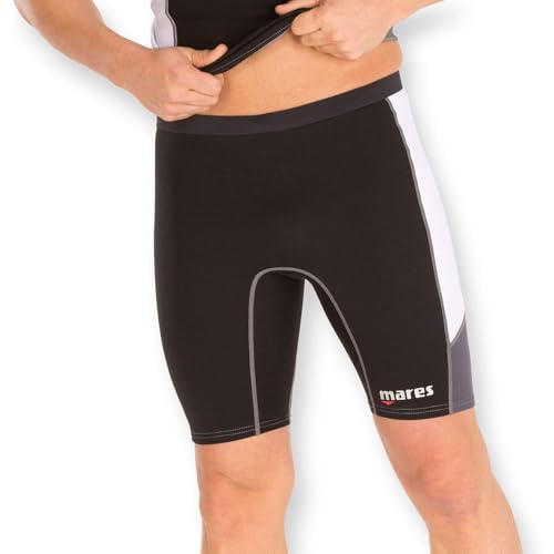 Mares Men's Trilastic Rash Guards Shorts - Durable Lightweight Quick-Drying UPF 50+ Sun Protection Water Sports Swimsuit Bottoms, Black/White, Small - Image 2