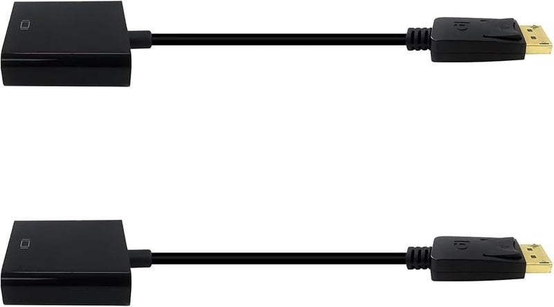 محول DisplayPort مطلي بالذهب إلى VGA ذكر إلى أنثى بدقة 1080p كاملة HD لشاشة الكمبيوتر المحمول - Image 3