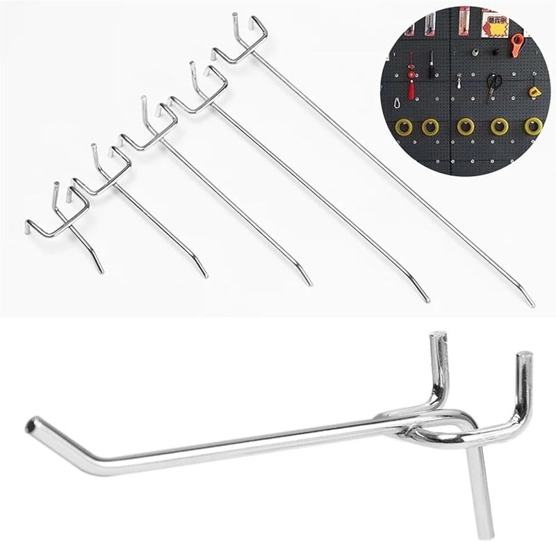 رفوف تخزين الحائط الشبكية المعدنية لوحة تعليق خطافات 40 قطعة 3 2 سم 10 سم لون - Image 4