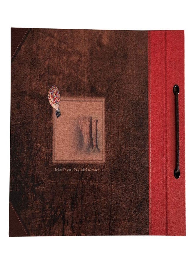LINKEDWIN Our Adventure Book, Leather Cover with Convex Words, Up Themed Vintage Scrapbook Album, Wedding Guest Book, 11.6 x 7.5 inch, Retro Craft Cardstock, 60 Pages - Image 5