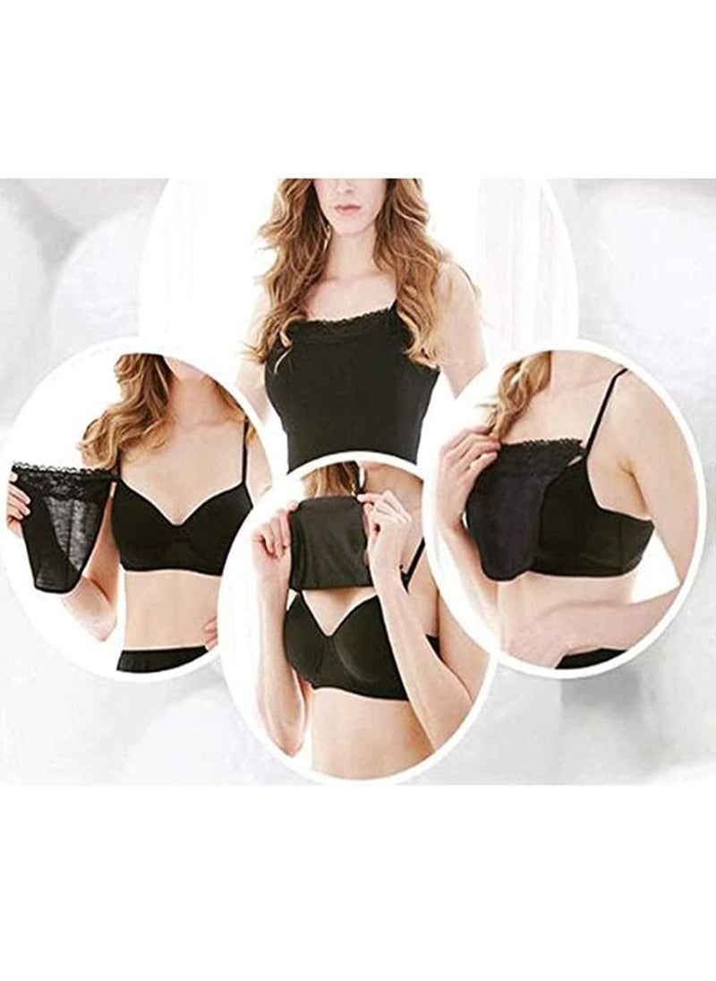 KASTWAVE - Lady Lace Camisole Clip-on Mock Snappy Bra, Insert Overlay Modesty Panel Vest (8Pcs-8 Colors) - Image 1