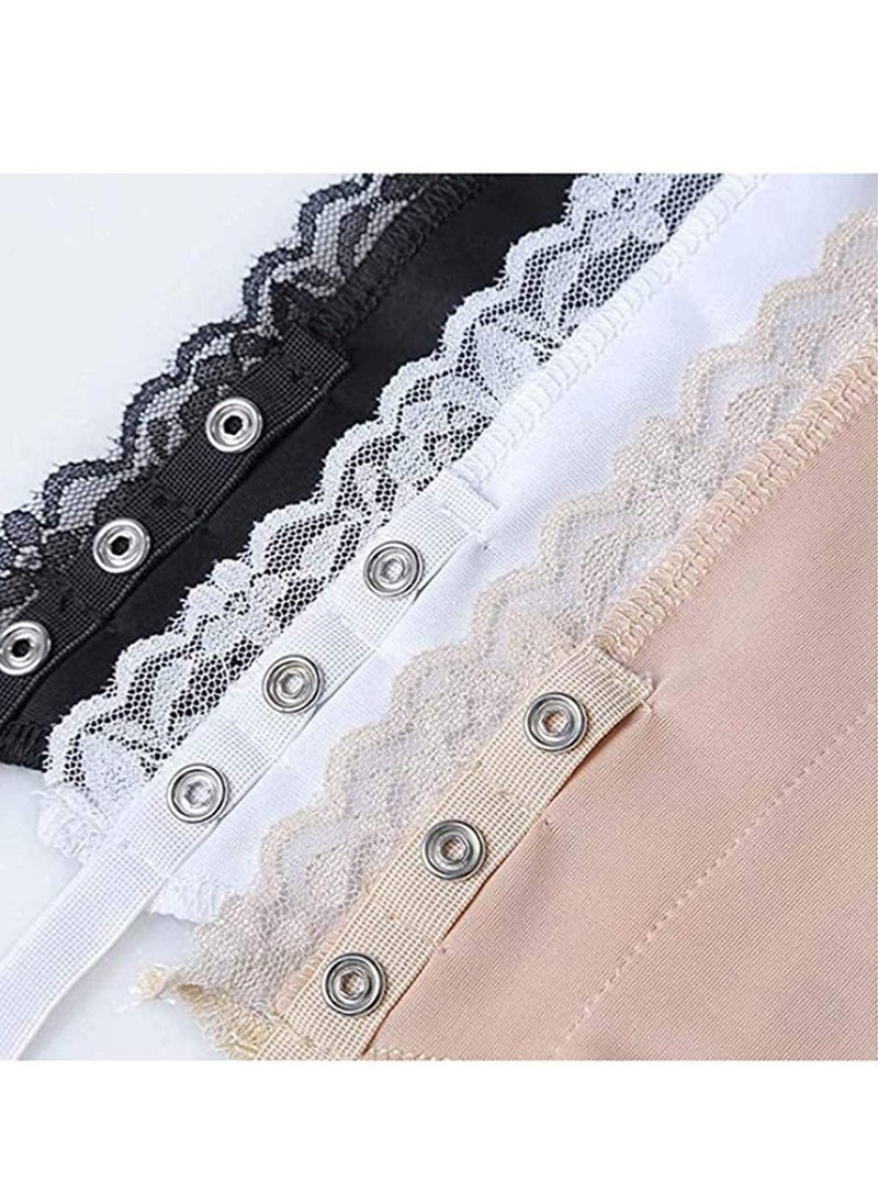KASTWAVE - Lady Lace Camisole Clip-on Mock Snappy Bra, Insert Overlay Modesty Panel Vest (8Pcs-8 Colors) - Image 1