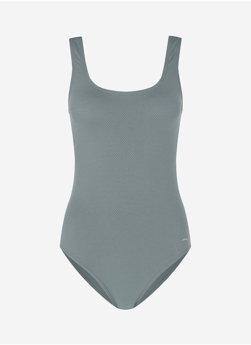 Joss Joss Women's Olive Green Swimsuit with Internal Support, Removable Cups, Open-Back Design, Comfortable Fit for Beach & Swimming  - Image 5