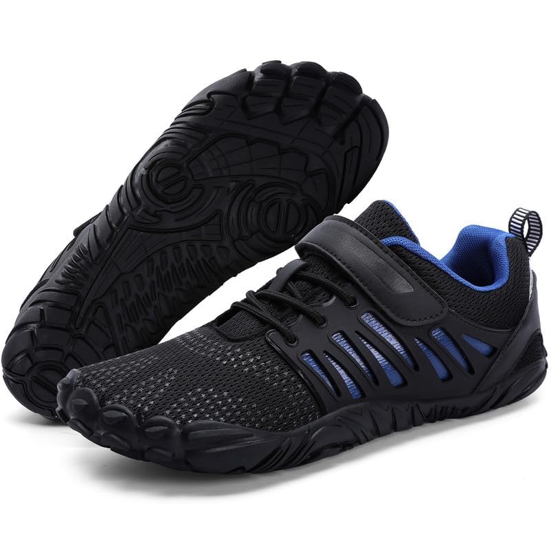 MIFAWA Men's Barefoot Shoes, Zero Drop, Wide Toe Box, Rubber Sole, Multiple Occasions, Blue, Size 10 - Image 2