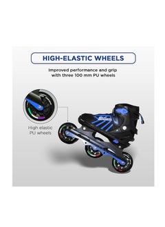 ENDLESS  EL1031 Inline Adjustable Skates Medium Size 34 EUR (UK 1.5) - 38 EUR (UK 5) for 6 to 12 Years | Aluminium Chassis and 100 mm PU Three Wheels | With ABEC 9 Bearings | Indoor and Outdoor  - Image 5