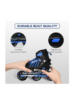 ENDLESS  EL1031 Inline Adjustable Skates Medium Size 34 EUR (UK 1.5) - 38 EUR (UK 5) for 6 to 12 Years | Aluminium Chassis and 100 mm PU Three Wheels | With ABEC 9 Bearings | Indoor and Outdoor  - Image 4