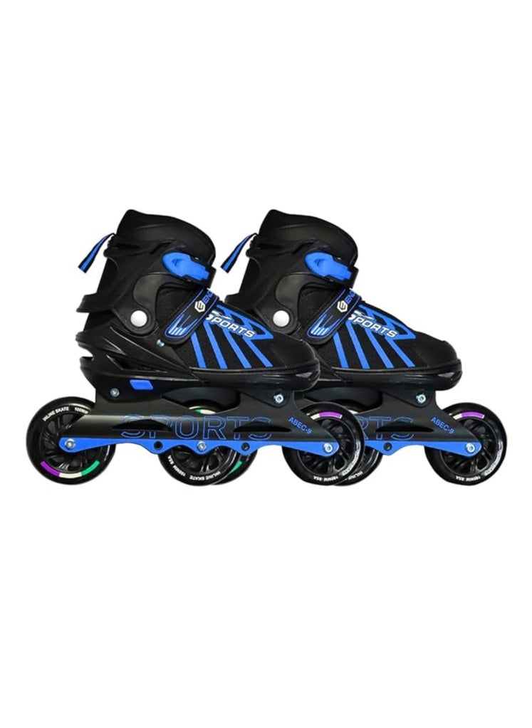ENDLESS  EL1031 Inline Adjustable Skates Medium Size 34 EUR (UK 1.5) - 38 EUR (UK 5) for 6 to 12 Years | Aluminium Chassis and 100 mm PU Three Wheels | With ABEC 9 Bearings | Indoor and Outdoor  - Image 1