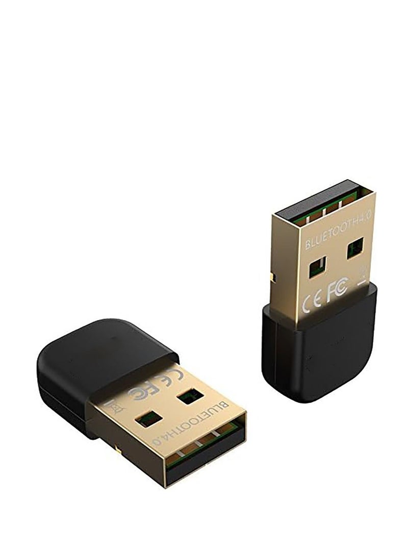 Generic USB Bluetooth Adapter for PC (UB400), 4.0 Dongle Receiver Seamless Wireless Connectivity, Ideal Desktop, Laptop, Gaming Controllers, Printers, Speakers - Supports Windows 11/10/8.1/8/7/XP  - Image 1