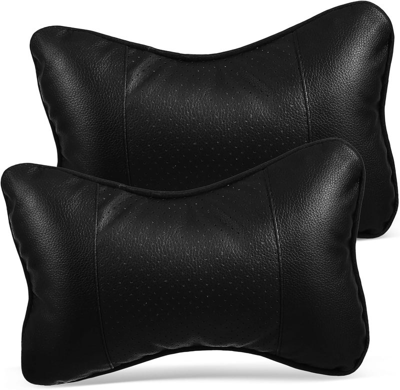 Black Car Neck Pillow 2 Pack Ergonomic Support for Driving Fatigue Relief All Seasons - Image 1
