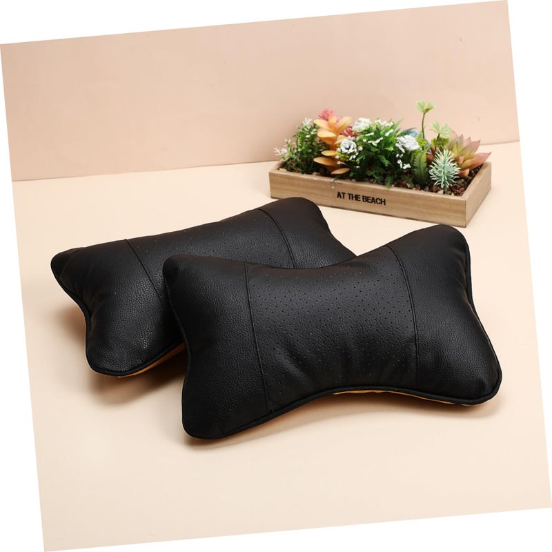 Black Car Neck Pillow 2 Pack Ergonomic Support for Driving Fatigue Relief All Seasons - Image 4