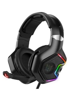 Generic Gaming Headset with Microphone, Noise Canceling Over Ear Headphones with 3D Surround Sound Stereo, Soft Earmuff & RGB LED Light for Computer, Laptop, Mac, Nintendo, Gamer (Black)  - Image 1