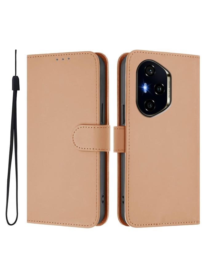 S-TOP Case For Honor 300 Pro / 300 Ultra Skin Feel Solid Color Leather Phone Case with Lanyard - Image 2