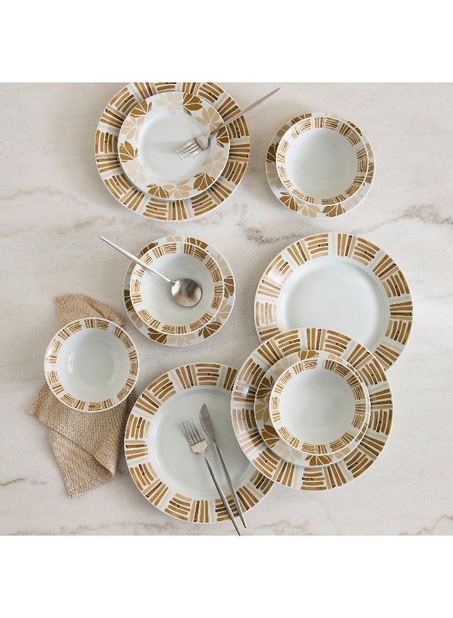 Home Box Atlanta 12-Piece Porcelain Dinner Set - Serves 4 - Image 1