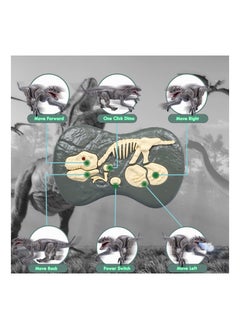 Y&D Remote Control Dinosaur Toys Big Electric RC Walking Robot with Water Mist Flashing Light Roaring Simulation Velociraptor Powered by Rechargeable Battery for Kids Birthday Gifts  - Image 4