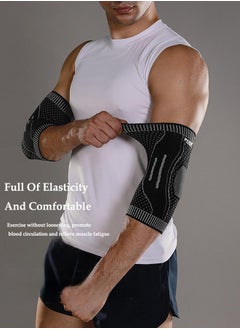JINGBA SUPPORT JINGBA Sports Elbow Pads knitted Non-Slip Outdoor Fitness Dumbbell Badminton Breathable Arm Guard Elbow Orthopedic Support Pressure Support (1 pair) Size L  - Image 2