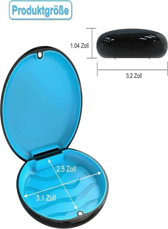 علبة BVN Slim Retainer Case – حافظة أسنان محمولة لتقويم الأسنان، وأجهزة تقويم الأسنان الشفافة، وواقيات الفم | حاوية سوداء أنيقة لحماية أطقم الأسنان وواقيات الأسنان الليلية - Image 2