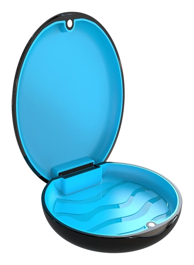 علبة BVN Slim Retainer Case – حافظة أسنان محمولة لتقويم الأسنان، وأجهزة تقويم الأسنان الشفافة، وواقيات الفم | حاوية سوداء أنيقة لحماية أطقم الأسنان وواقيات الأسنان الليلية - Image 1