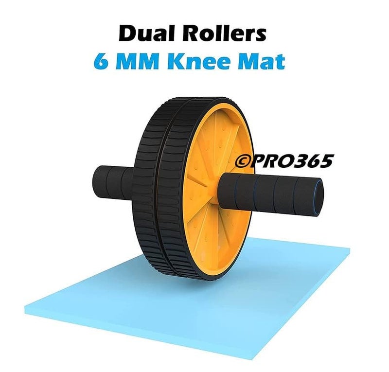 PRO365 Premium Ab Wheel Roller | Heavy Steel Rod | Core Home Workout Equipment 100 Kg | 6MM Knee Mat | Lifetime Brand Warranty - Image 5