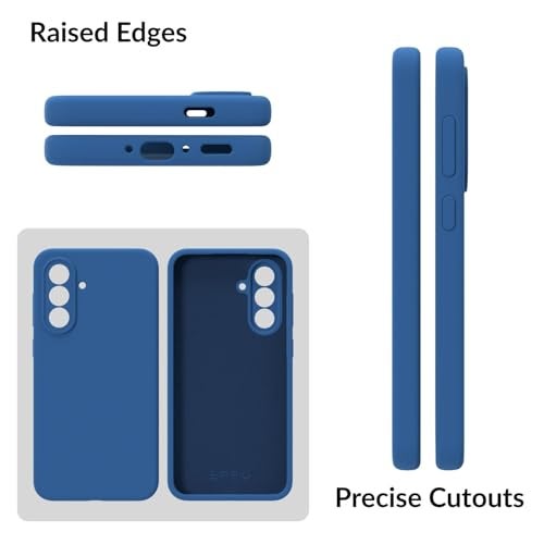 SPRIG Compatible with Samsung A36 5G Premium SilkTone Back Cover Drop Tested Shock Proof Mobile Case for Men, Women, Boys and Girls with Camera Protection (Navy Blue) - Image 2