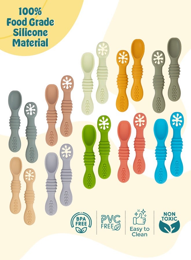 Babies Basic Soft Tip Bpa Free Silicone First Stage Training Spoon With Masher- Blush - Image 3