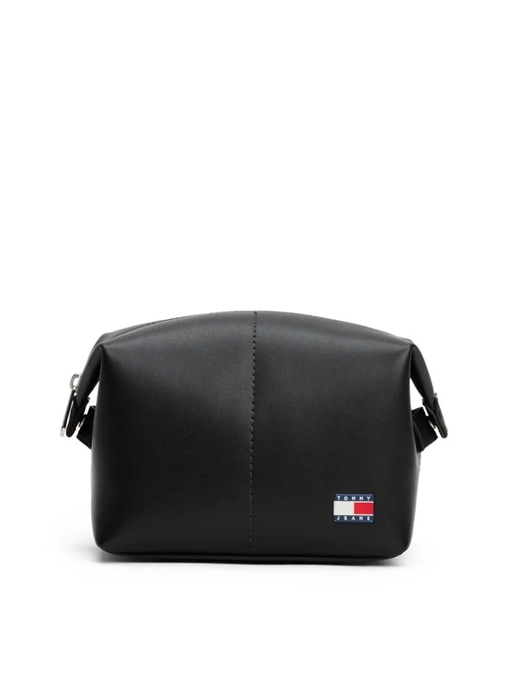 تومي جينز Logo Detailed Zip Through  Toiletry Bag