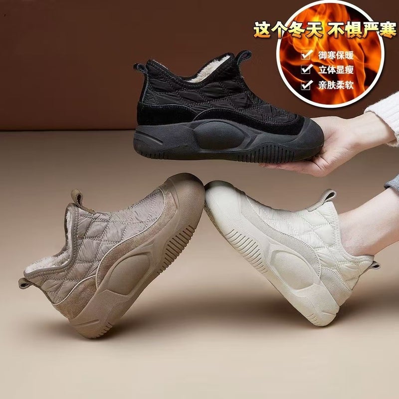Women'S Shoes Winter New High-Top Cotton Shoes Soft Sole Non-Slip Mom'S Shoes Fleece-Lined Thickeneded Lightweight Casual Fashion Snow Boots - Image 2