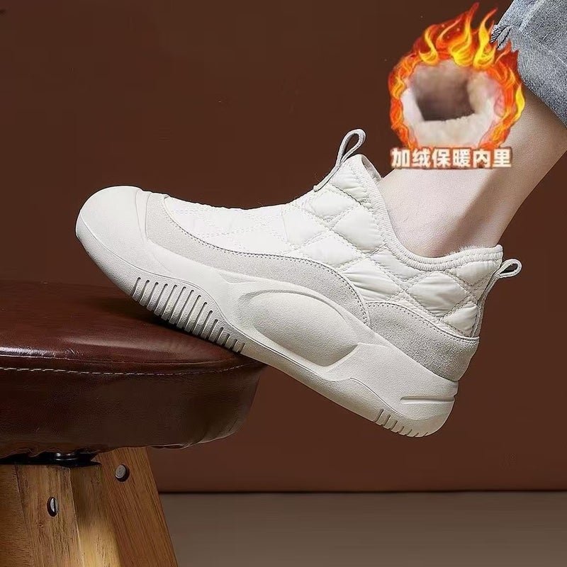 Women'S Shoes Winter New High-Top Cotton Shoes Soft Sole Non-Slip Mom'S Shoes Fleece-Lined Thickeneded Lightweight Casual Fashion Snow Boots - Image 4