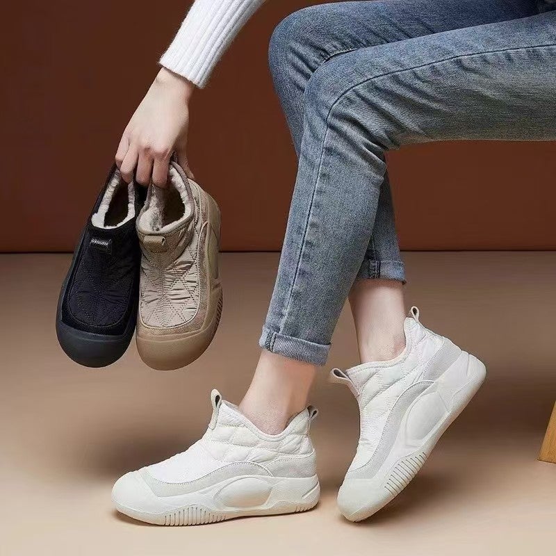 Women'S Shoes Winter New High-Top Cotton Shoes Soft Sole Non-Slip Mom'S Shoes Fleece-Lined Thickeneded Lightweight Casual Fashion Snow Boots - Image 3