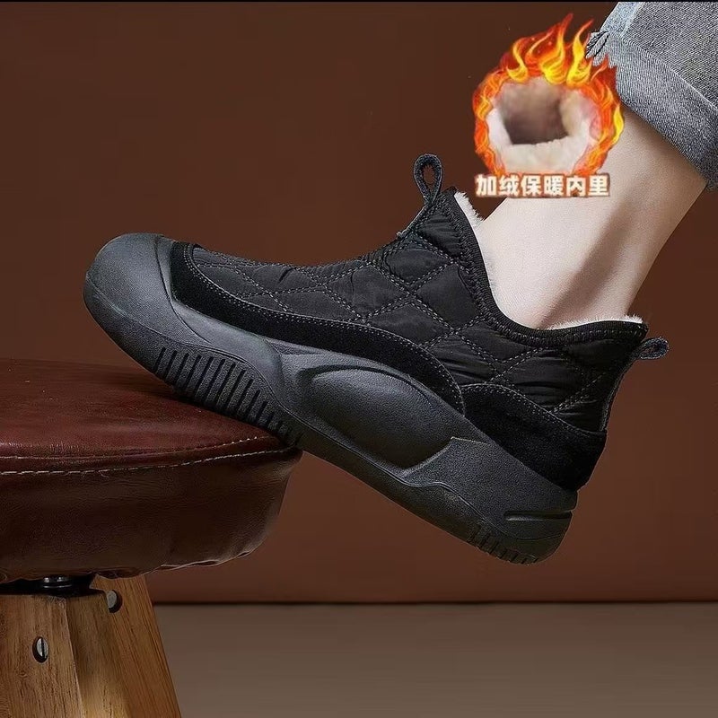 Women'S Shoes Winter New High-Top Cotton Shoes Soft Sole Non-Slip Mom'S Shoes Fleece-Lined Thickeneded Lightweight Casual Fashion Snow Boots - Image 5