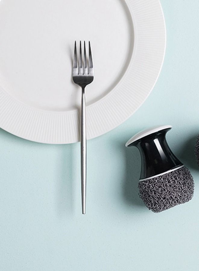 XIANGYU 1pc Span-New Cleaning Brush Kitchen Accessories Stainless Steel Wire Ball Pot Mushroom Shape Short Handle Brush  - Image 3