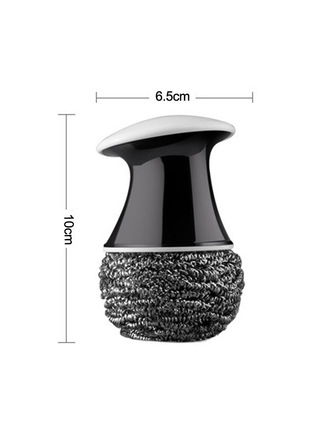 XIANGYU 1pc Span-New Cleaning Brush Kitchen Accessories Stainless Steel Wire Ball Pot Mushroom Shape Short Handle Brush  - Image 2