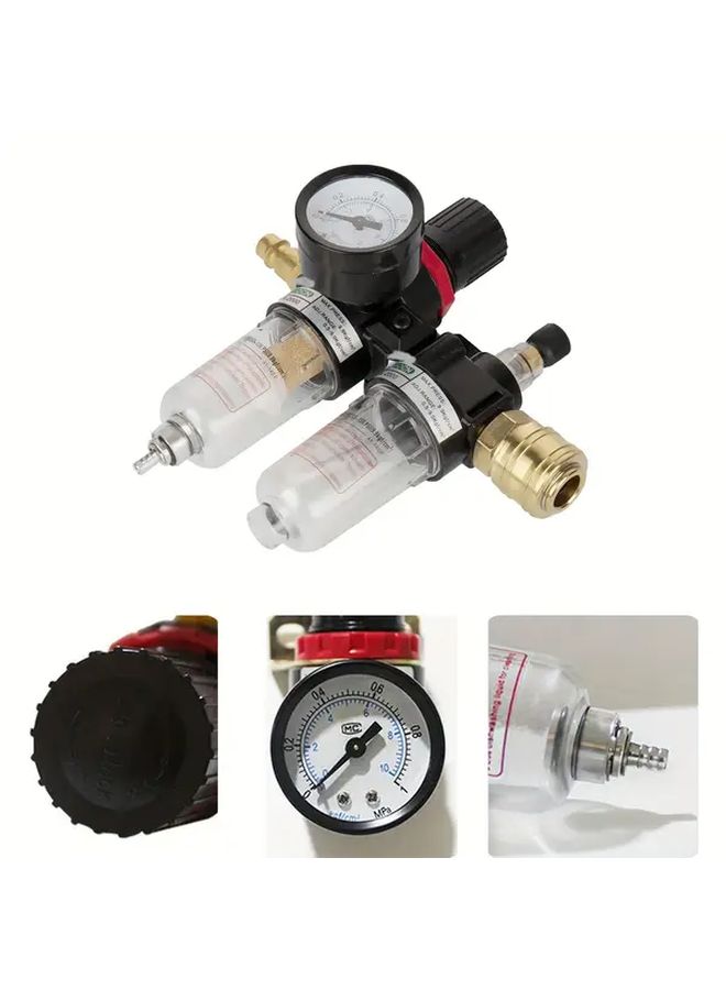 Air Compressor Oil Water Separator Set With Regulator Filter Efficient Metal Purification - Image 1