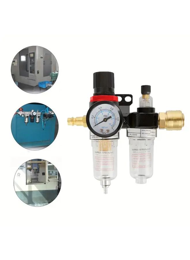 Air Compressor Oil Water Separator Set With Regulator Filter Efficient Metal Purification - Image 5
