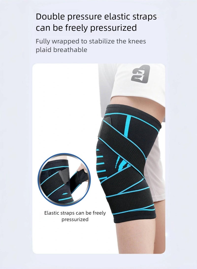 KELIO Breathable Compression Knee Brace Wrap - Adjustable Strap Sleeve for Men & Women | Supportive Knee Gear for Running, Basketball, Cycling & Fitness - Image 4