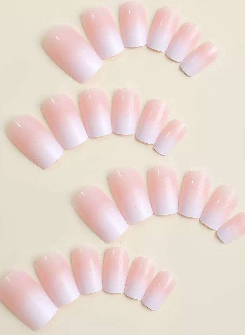 سنسيب نوع الأظافر: أظافر فرنسية ملصقة - حزمة جل ناعم، أظافر فرنسية مزيفة قصيرة، أظافر صالونية الجودة، أظافر ملصقة بسلاسة، أظافر ملصقة بالغراء للنساء، فن الأظافر، تزيين الأظافر. - Image 5