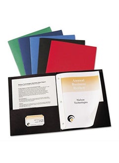 AVERY 47975 Twopocket Report Covers With Tang Fasteners 11 X 81 2 Dark Blue 25 Box  - Image 1