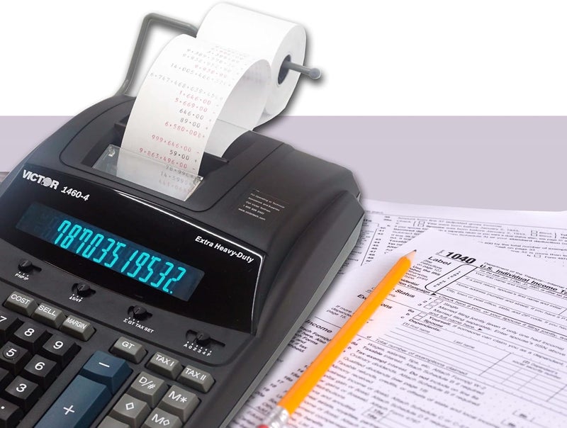 Victor 1460-4 12 Digit Extra Heavy Duty Commercial Printing Calculator - Image 4