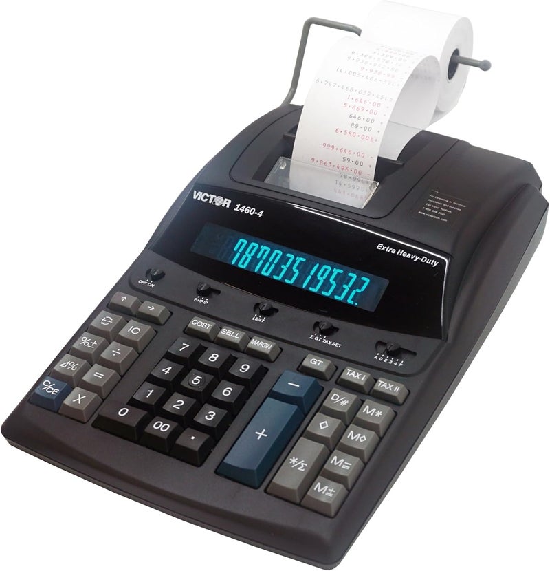 Victor 1460-4 12 Digit Extra Heavy Duty Commercial Printing Calculator - Image 2