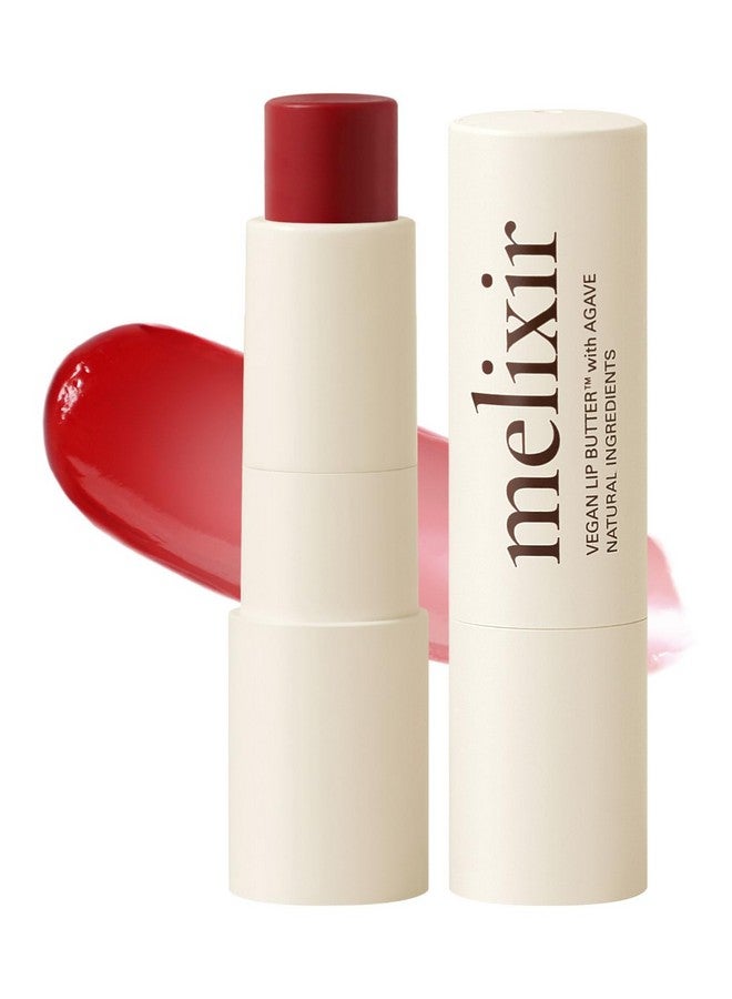 Melixir Vegan Lip Butter 03 Red Velvet(Tinted) (+11 More Colors) 0.13Oz Bee Free Petrolatum Free Deep Nourishing Plantbased Vegan Chapstick Vegan Lip Balm For Dry Cracked And Chapped Lips - Image 1