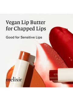 Melixir Vegan Lip Butter 03 Red Velvet(Tinted) (+11 More Colors) 0.13Oz Bee Free Petrolatum Free Deep Nourishing Plantbased Vegan Chapstick Vegan Lip Balm For Dry Cracked And Chapped Lips  - Image 2
