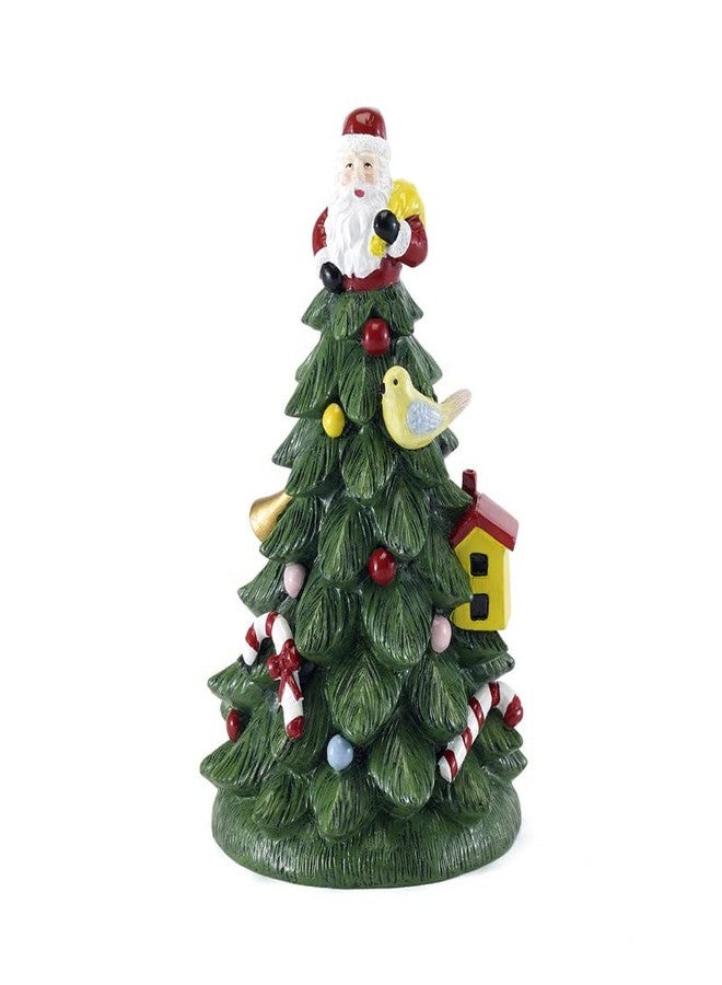 Spode Christmas Tree Accessory Set, Resin Soap Dispenser & Toothbrush Holder, Festive Bathroom Decor, 2pc Bath Accessoriees, Multicolor - Image 3