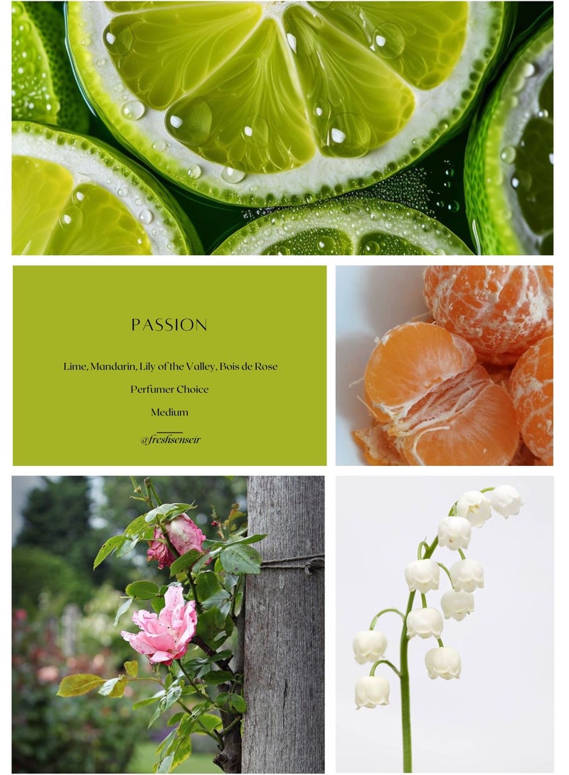 Fresh Sense PASSION Diffuser Aroma Oil – Lime, Mandarin, Lily of the Valley & Bois de Rose Aromatherapy Blend for Oil Diffusers and Scent Machines – Made in UK - Image 1