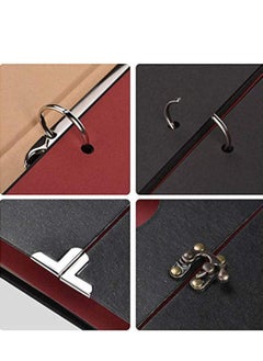 SYOSI A4 Photo Album DIY Vintage Scrapbook Love Heart Black Pages Wedding Kits  - Image 4