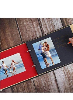 SYOSI A4 Photo Album DIY Vintage Scrapbook Love Heart Black Pages Wedding Kits  - Image 2