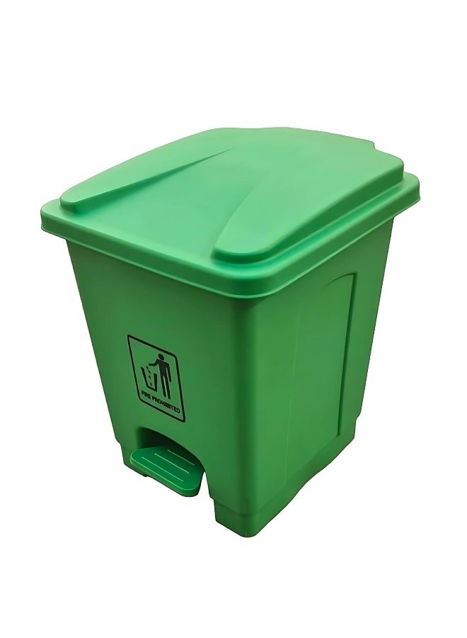 AKC 15L Pedal Trash Can - Durable Plastic Garbage Bin with Foot Pedal | Hands-Free Waste Disposal | Ideal for Bathroom, Kitchen, Office & Commercial Use (Green, 15 Liters)  - Image 2