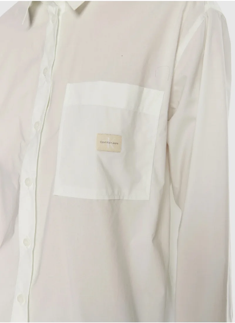 كالفن كلاين جينز WOVEN LABEL RELAXED SHIRT