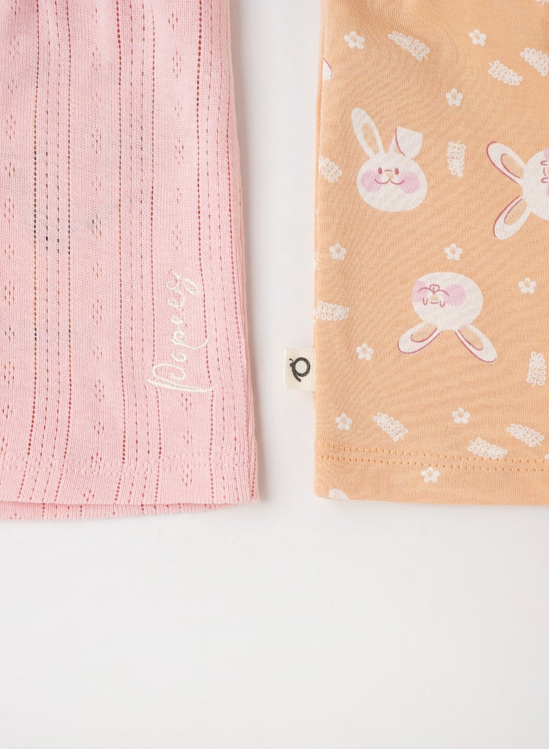POPEES Baby Girls Cotton Shorts Combo (Pack of 2) – Soft Printed & Textured Shorts for Infants & Toddlers - Image 4